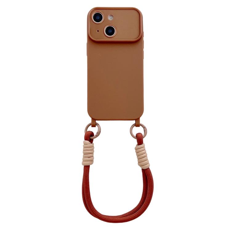 Ampia finestra per la fotocamera, fori integrati per il cordino, custodia per telefono con cinturino da polso, For iPhone 15, For iPhone 14, For iPhone 14 Pro