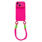 Ampia finestra per la fotocamera, fori integrati per il cordino, custodia per telefono con cinturino da polso, For iPhone 15, For iPhone 14, For iPhone 14 Pro