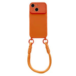 Ampia finestra per la fotocamera, fori integrati per il cordino, custodia per telefono con cinturino da polso, For iPhone 15, For iPhone 14, For iPhone 14 Pro