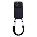 Ampia finestra per la fotocamera, fori integrati per il cordino, custodia per telefono con cinturino da polso, For iPhone 15, For iPhone 14, For iPhone 14 Pro