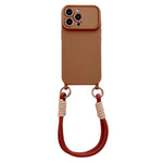 Ampia finestra per la fotocamera, fori integrati per il cordino, custodia per telefono con cinturino da polso, For iPhone 15, For iPhone 14, For iPhone 14 Pro