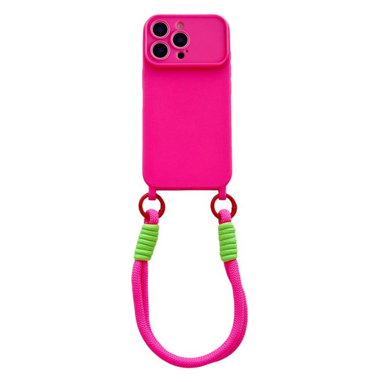 Ampia finestra per la fotocamera, fori integrati per il cordino, custodia per telefono con cinturino da polso, For iPhone 15, For iPhone 14, For iPhone 14 Pro