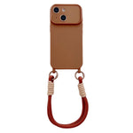 Ampia finestra per la fotocamera, fori integrati per il cordino, custodia per telefono con cinturino da polso, For iPhone 13, For iPhone 12, For iPhone 11