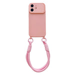 Ampia finestra per la fotocamera, fori integrati per il cordino, custodia per telefono con cinturino da polso, For iPhone 13, For iPhone 12, For iPhone 11