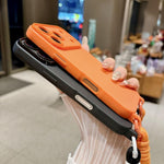 Ampia finestra per la fotocamera, fori integrati per il cordino, custodia per telefono con cinturino da polso, For iPhone 17e / 16e, For iPhone 17 Pro Max, For iPhone 17 Pro