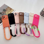 Ampia finestra per la fotocamera, fori integrati per il cordino, custodia per telefono con cinturino da polso, For iPhone 14 Pro Max, For iPhone 13 Pro Max, For iPhone 13 Pro