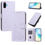 Custodia per telefono in ecopelle con fibbia a forma di albero e gatto YX0014, con cordino., For Galaxy F16 5G, For Galaxy F06 5G