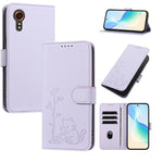 Custodia per telefono in ecopelle con fibbia a forma di albero e gatto YX0014, con cordino., For Galaxy XCover7 Pro, For Galaxy XCover7
