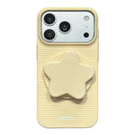 Custodia per telefono in PC a righe Macaron con copertura completa e supporto a stella, For iPhone 17e / 16e, For iPhone 17 Pro Max, For iPhone 17 Pro, For iPhone 17