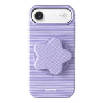 Custodia per telefono in PC a righe Macaron con copertura completa e supporto a stella, For iPhone Air, For iPhone 16 Pro Max, For iPhone 16 Pro, For iPhone 16 Plus