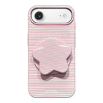 Custodia per telefono in PC a righe Macaron con copertura completa e supporto a stella, For iPhone Air, For iPhone 16 Pro Max, For iPhone 16 Pro, For iPhone 16 Plus