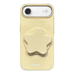 Custodia per telefono in PC a righe Macaron con copertura completa e supporto a stella, For iPhone Air, For iPhone 16 Pro Max, For iPhone 16 Pro, For iPhone 16 Plus