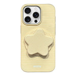 Custodia per telefono in PC a righe Macaron con copertura completa e supporto a stella, For iPhone Air, For iPhone 16 Pro Max, For iPhone 16 Pro, For iPhone 16 Plus