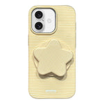 Custodia per telefono in PC a righe Macaron con copertura completa e supporto a stella, For iPhone Air, For iPhone 16 Pro Max, For iPhone 16 Pro, For iPhone 16 Plus