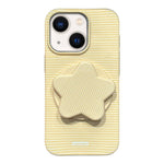 Custodia per telefono in PC a righe Macaron con copertura completa e supporto a stella, For iPhone 15, For iPhone 14 Plus, For iPhone 14, For iPhone 14 Pro