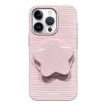 Custodia per telefono in PC a righe Macaron con copertura completa e supporto a stella, For iPhone 14 Pro Max, For iPhone 13 Pro Max, For iPhone 13 Pro, For iPhone 13