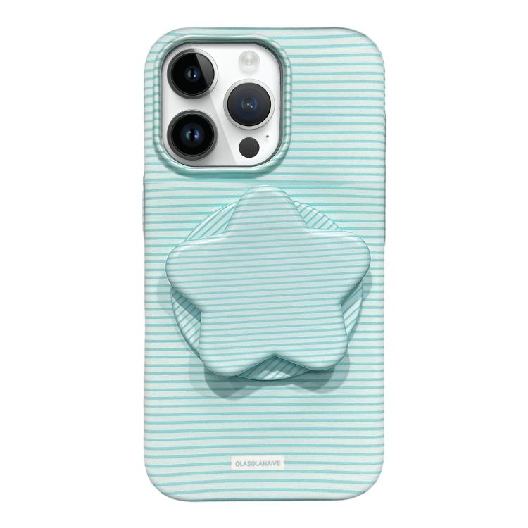 Custodia per telefono in PC a righe Macaron con copertura completa e supporto a stella, For iPhone 14 Pro Max, For iPhone 13 Pro Max, For iPhone 13 Pro, For iPhone 13