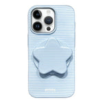 Custodia per telefono in PC a righe Macaron con copertura completa e supporto a stella, For iPhone 14 Pro Max, For iPhone 13 Pro Max, For iPhone 13 Pro, For iPhone 13