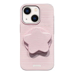 Custodia per telefono in PC a righe Macaron con copertura completa e supporto a stella, For iPhone 14 Pro Max, For iPhone 13 Pro Max, For iPhone 13 Pro, For iPhone 13