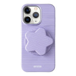 Custodia per telefono in PC a righe Macaron con copertura completa e supporto a stella, For iPhone 11, For iPhone 11 Pro