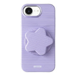 Custodia per telefono in PC a righe Macaron con copertura completa e supporto a stella, For iPhone 17e / 16e, For iPhone 17 Pro Max, For iPhone 17 Pro, For iPhone 17