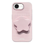 Custodia per telefono in PC a righe Macaron con copertura completa e supporto a stella, For iPhone 17e / 16e, For iPhone 17 Pro Max, For iPhone 17 Pro, For iPhone 17