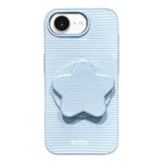Custodia per telefono in PC a righe Macaron con copertura completa e supporto a stella, For iPhone 17e / 16e, For iPhone 17 Pro Max, For iPhone 17 Pro, For iPhone 17