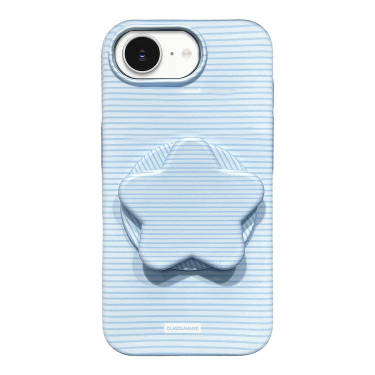 Custodia per telefono in PC a righe Macaron con copertura completa e supporto a stella, For iPhone 17e / 16e, For iPhone 17 Pro Max, For iPhone 17 Pro, For iPhone 17