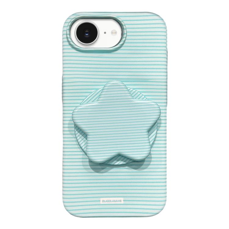 Custodia per telefono in PC a righe Macaron con copertura completa e supporto a stella, For iPhone 17e / 16e, For iPhone 17 Pro Max, For iPhone 17 Pro, For iPhone 17
