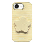 Custodia per telefono in PC a righe Macaron con copertura completa e supporto a stella, For iPhone 17e / 16e, For iPhone 17 Pro Max, For iPhone 17 Pro, For iPhone 17