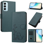 Custodia per telefono in ecopelle con fibbia a forma di albero e gatto YX0014, con cordino., For Galaxy M14 5G