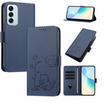 Custodia per telefono in ecopelle con fibbia a forma di albero e gatto YX0014, con cordino., For Galaxy M14 5G