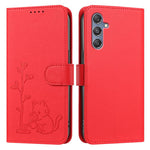 Custodia per telefono in ecopelle con fibbia a forma di albero e gatto YX0014, con cordino., For Galaxy M34 5G / F34 5G, For Galaxy M54 5G / F54 5G
