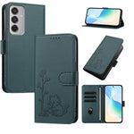 Custodia per telefono in ecopelle con fibbia a forma di albero e gatto YX0014, con cordino., For Galaxy M36 5G, For Galaxy M35 5G