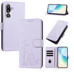 Custodia per telefono in ecopelle con fibbia a forma di albero e gatto YX0014, con cordino., For Galaxy M36 5G, For Galaxy M35 5G