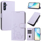 Custodia per telefono in ecopelle con fibbia a forma di albero e gatto YX0014, con cordino., For Galaxy M34 5G / F34 5G, For Galaxy M54 5G / F54 5G