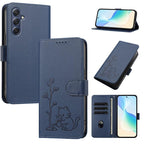 Custodia per telefono in ecopelle con fibbia a forma di albero e gatto YX0014, con cordino., For Galaxy M34 5G / F34 5G, For Galaxy M54 5G / F54 5G