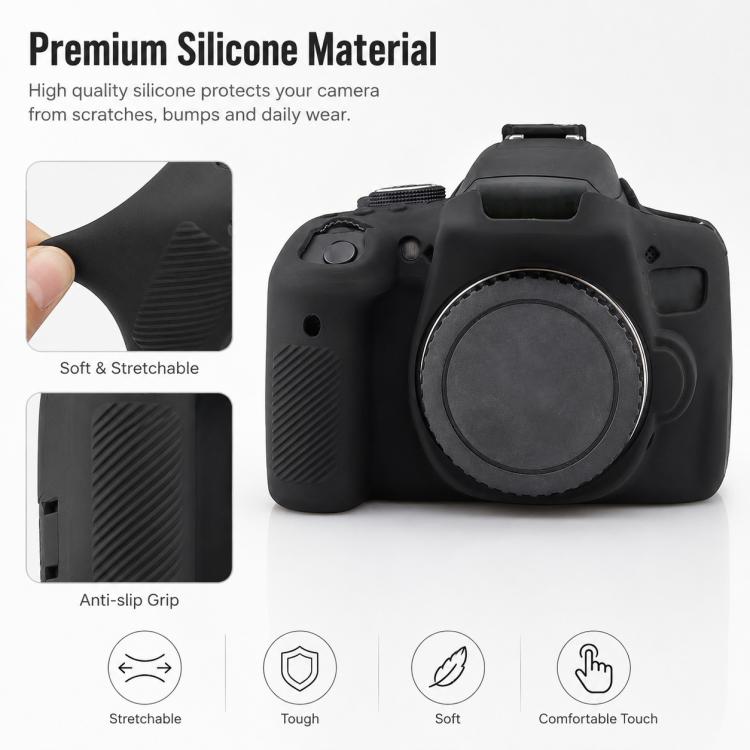 Custodia protettiva in morbido silicone per fotocamera, For Canon EOS 750D