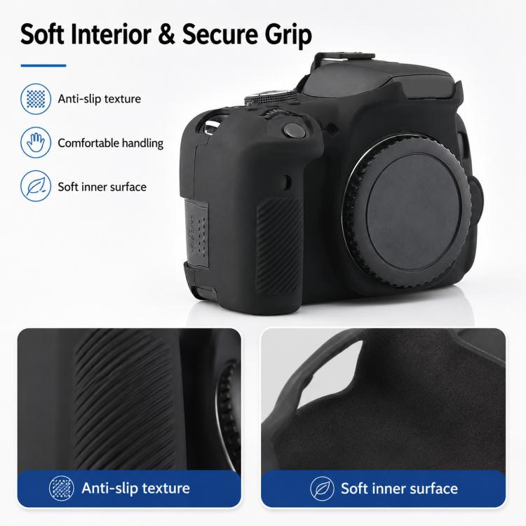 Custodia protettiva in morbido silicone per fotocamera, For Canon EOS 750D