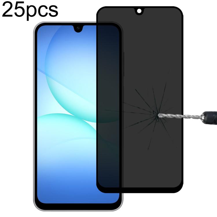 25 pezzi Pellicola serigrafica anti-spia a copertura totale in vetro temperato, For Galaxy A08 4G, For Galaxy A08 5G, For Galaxy A18 4G, For Galaxy A18 5G, For Galaxy M47 5G, For Galaxy Buddy5 5G