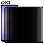 25 pezzi Pellicola serigrafica anti-spia a copertura totale in vetro temperato, For Galaxy A08 4G, For Galaxy A08 5G, For Galaxy A18 4G, For Galaxy A18 5G, For Galaxy M47 5G, For Galaxy Buddy5 5G