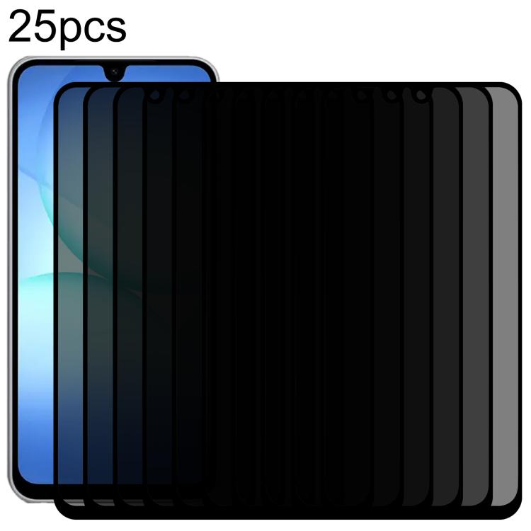 25 pezzi Pellicola serigrafica anti-spia a copertura totale in vetro temperato, For Galaxy A08 4G, For Galaxy A08 5G, For Galaxy A18 4G, For Galaxy A18 5G, For Galaxy M47 5G, For Galaxy Buddy5 5G