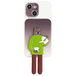 Custodia per telefono in TPU, silicone e acrilico con effetto sfumato e supporto a forma di gatto, For iPhone 15 Pro Max, For iPhone 15 Pro, For iPhone 15, For iPhone 14, For iPhone 14 Pro, For iPhone 14 Pro Max