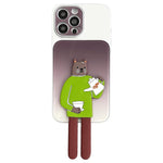 Custodia per telefono in TPU, silicone e acrilico con effetto sfumato e supporto a forma di gatto, For iPhone 15 Pro Max, For iPhone 15 Pro, For iPhone 15, For iPhone 14, For iPhone 14 Pro, For iPhone 14 Pro Max