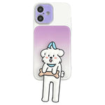 Custodia per telefono in TPU, silicone e acrilico con effetto sfumato e supporto a forma di gatto, For iPhone 17 Pro Max, For iPhone 17 Pro, For iPhone 17, For iPhone 16 Pro Max, For iPhone 16 Pro, For iPhone 16