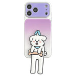 Custodia per telefono in TPU, silicone e acrilico con effetto sfumato e supporto a forma di gatto, For iPhone 17 Pro Max, For iPhone 17 Pro, For iPhone 17, For iPhone 16 Pro Max, For iPhone 16 Pro, For iPhone 16