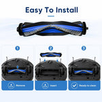 Accessori di ricambio per l'aspirapolvere robot Ecovacs DEEBOT X8 OMNI / X8 Pro OMNI, Main Brush, Side Brush, Filter, Activated Carbon Filter, Dust Bag, Activated Carbon Dust Bag, Roller Mop, Main Brush Cover, Water Tray, Dust Box, Dirty Water Tank    ...