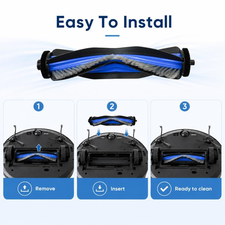 Accessori di ricambio per l'aspirapolvere robot Ecovacs DEEBOT X8 OMNI / X8 Pro OMNI, Main Brush, Side Brush, Filter, Activated Carbon Filter, Dust Bag, Activated Carbon Dust Bag, Roller Mop, Main Brush Cover, Water Tray, Dust Box, Dirty Water Tank    ...
