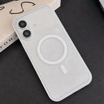 Custodia per telefono ibrida magnetica in TPU con texture in similpelle vegana e pulsante fotocamera AI., For iPhone 16 Pro, For iPhone 16