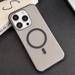 Custodia per telefono ibrida magnetica in TPU con texture in similpelle vegana e pulsante fotocamera AI., For iPhone 17 Pro Max, For iPhone 17 Pro, For iPhone 17, For iPhone 16 Pro Max